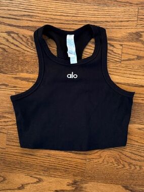 ALO Yoga Black Racerback Crop Tank
